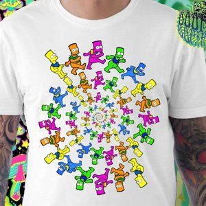 Psychedelic Bart Grateful Dead Unisex Cotton T-Shirt